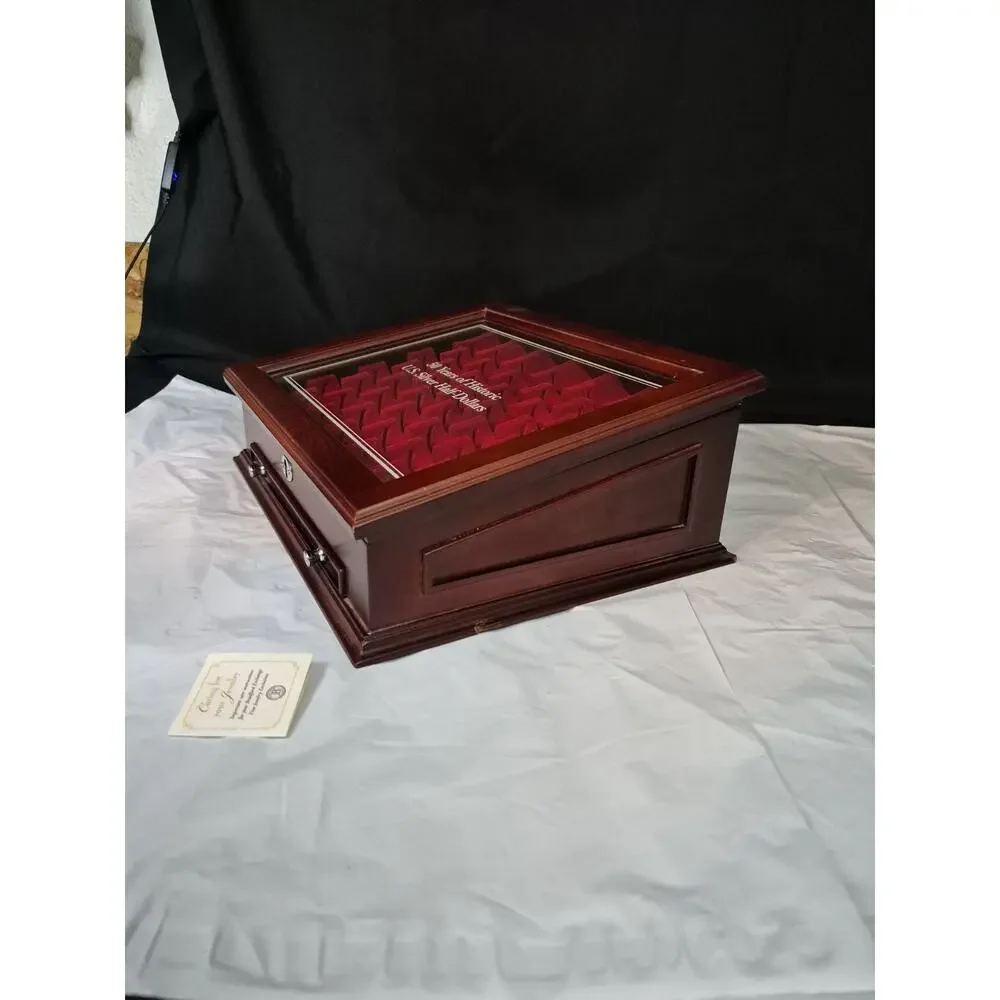 PCS Stamps & Coins U.S. Proof Commemorative Silver Dollar WOOD Display Case 15
